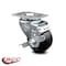 Service Caster 3 Inch Soft Rubber Wheel Swivel Top Plate Caster with Brake SCC-20S314-SRS-TLB - alternate 2
